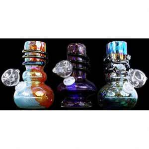 5in Soft Glass on Glass Metallic Water Pipe
