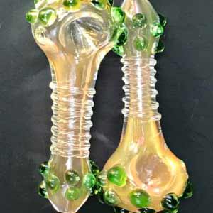 Dotted Crown Multi Knocker Glass Pipe